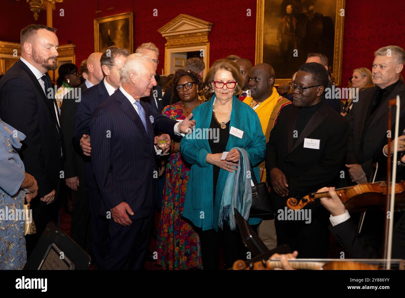 Their Majesties King Charles III and Queen Camilla host a reception at ...