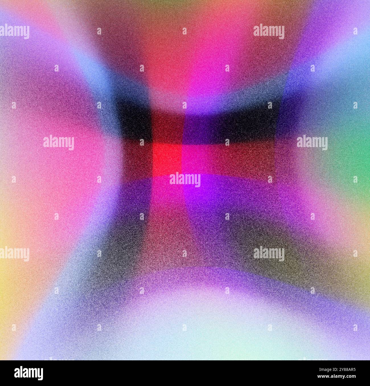 Grainy bright multicolored abstract background with smooth gradient transitions, retro background Stock Photo