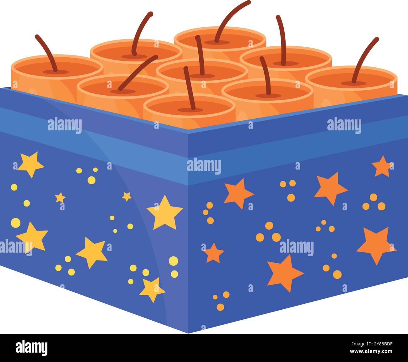 Party firework box. Holiday explosive cartoon icon isolated on white ...