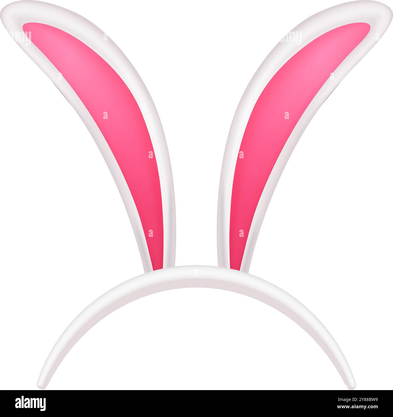 Photo booth bunny ears band cartoon icon isolated on white background ...