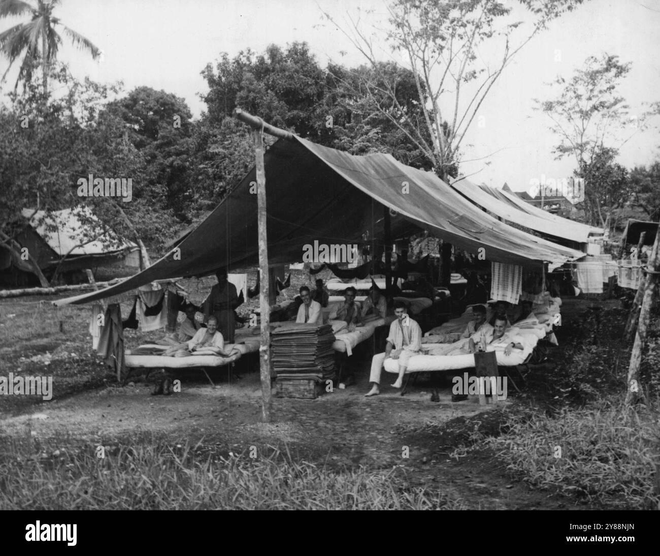 Ward scene at Finschhafen Casualty Clearing Station. May 29, 1944 Stock ...