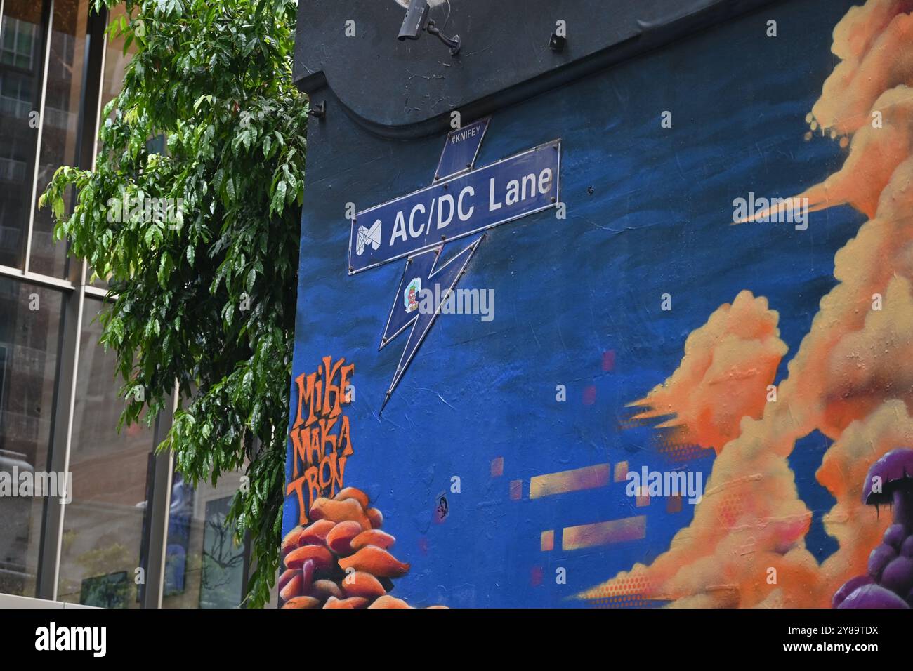 View of AC DC lane and its graffiti in Melbourne, Australia Stock Photo ...