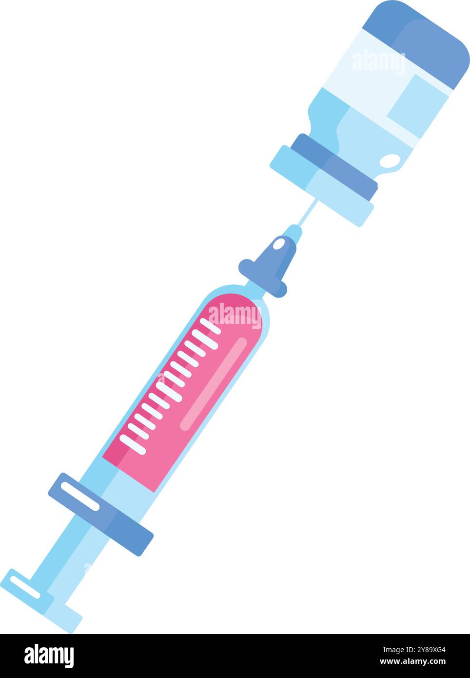 vaccination syringe with vial medication Stock Vector Image & Art - Alamy