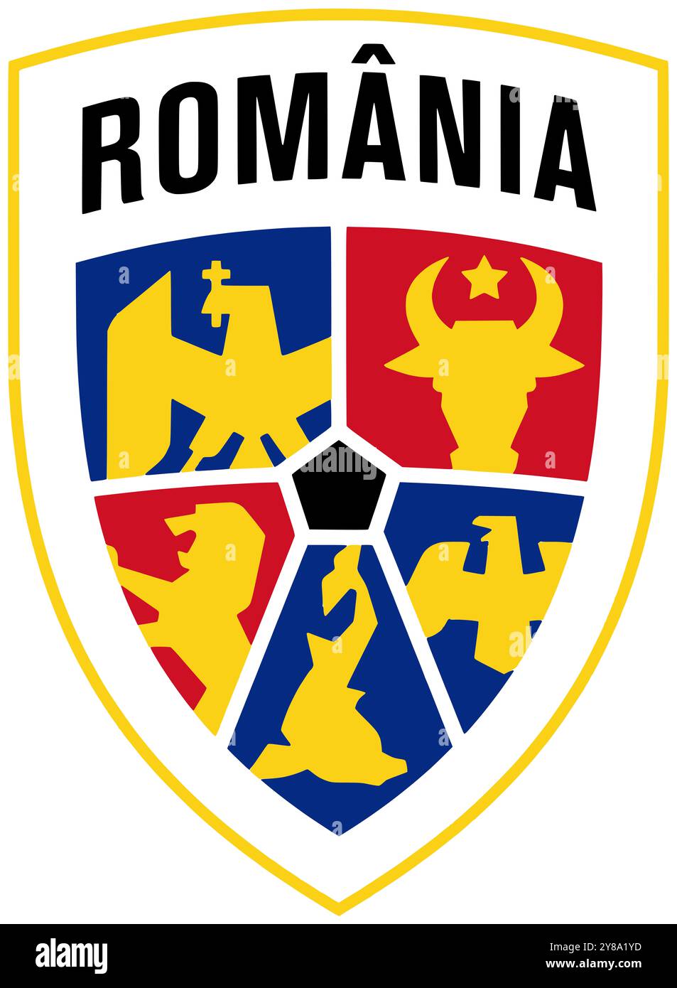 Romania national football team logo Stock Photo