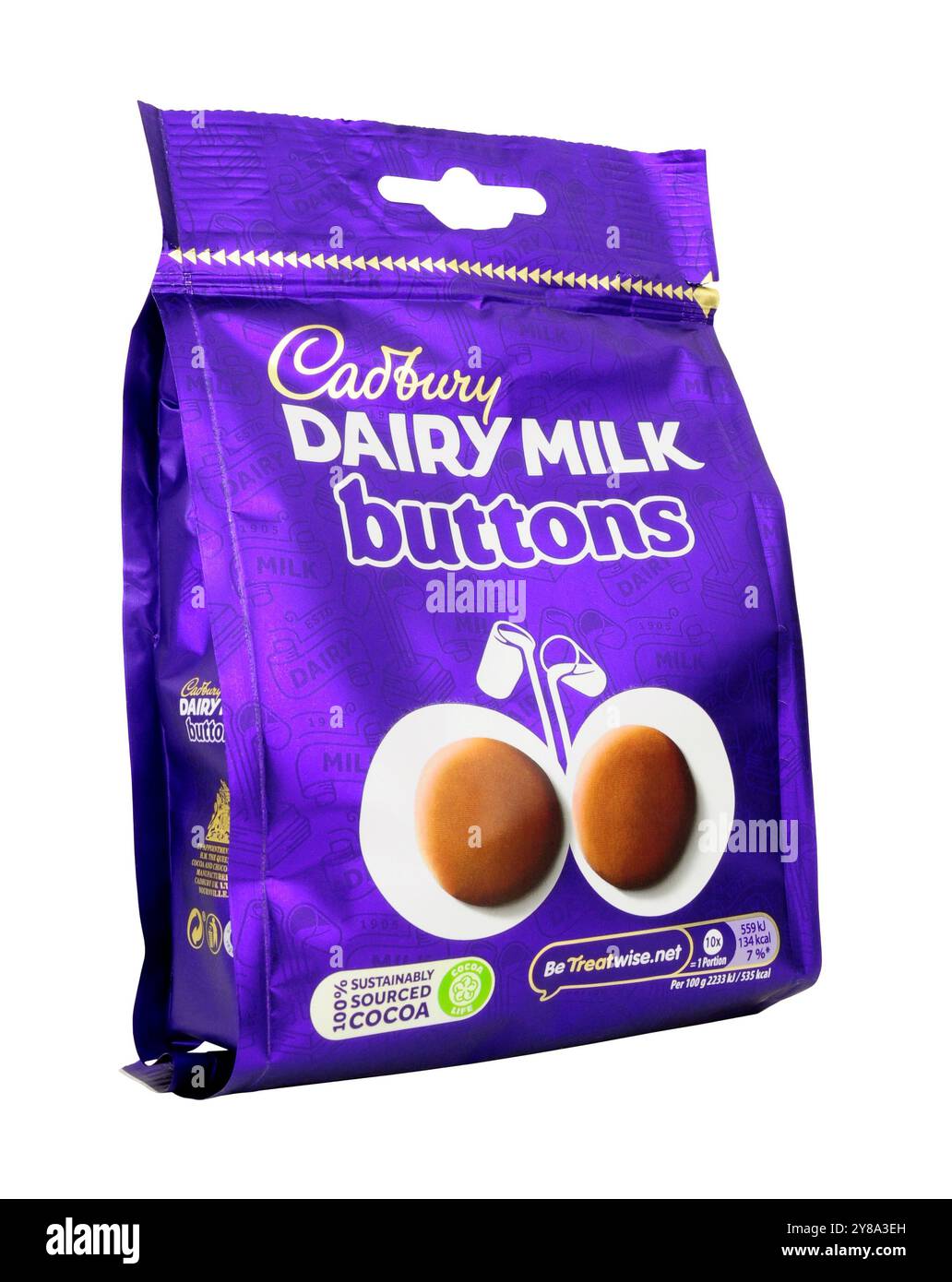 Cadbury dairy milk chocolate buttons in a 119g pouch pack Stock Photo ...