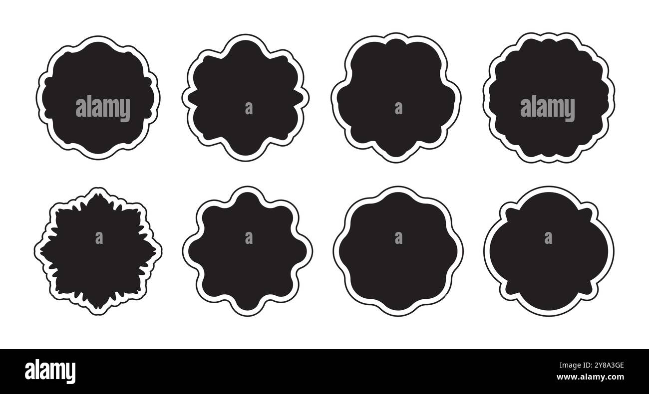 Elegant Traditional Badge Emblem Label Frame Background Elements Stock Vector