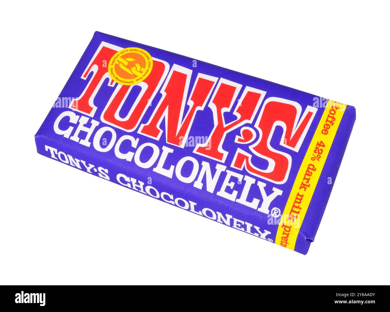 Tonys chocolonely dark milk pretzel toffee and chocolate 180g bar Stock ...