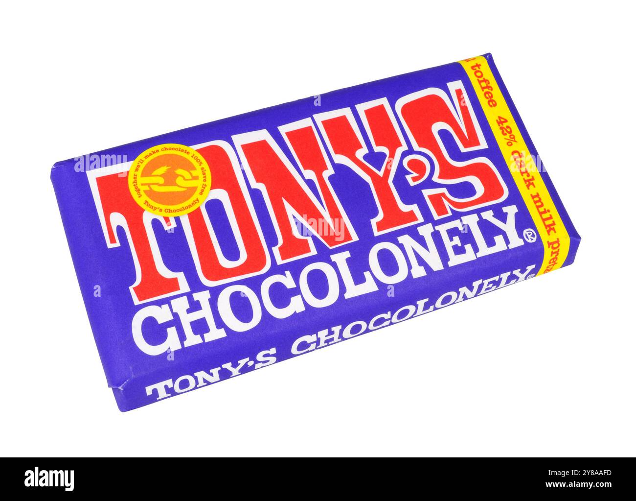 Tonys chocolonely dark milk pretzel toffee and chocolate 180g bar Stock ...