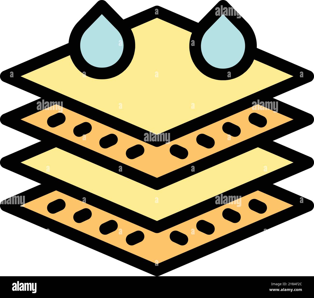 Waterproof fabric repelling water Stock Vector Images - Alamy