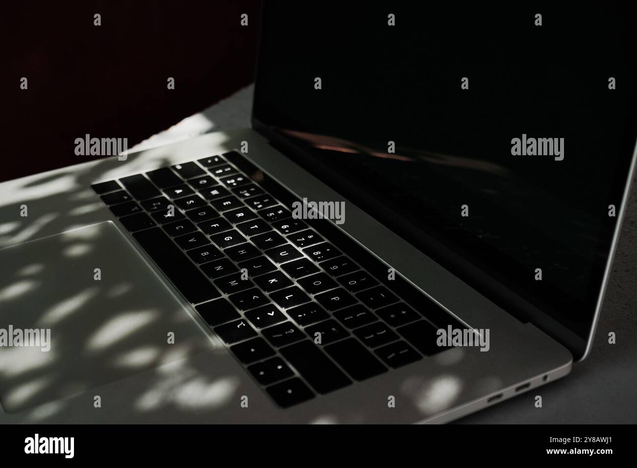 Modern laptop. Computer. Typing skills. Work from any spot of the world ...