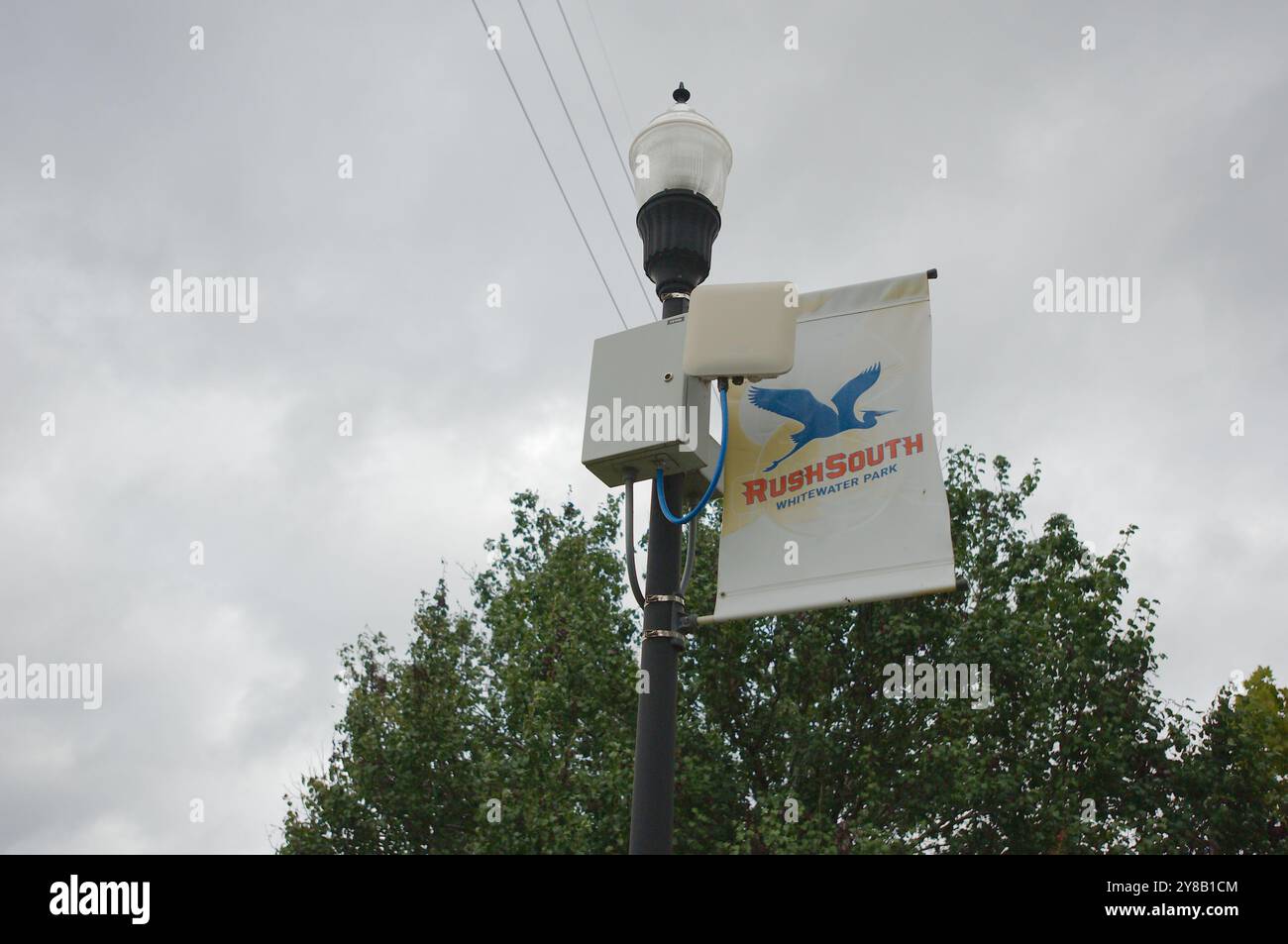 Editorial Use Only Columbus, GA,  USA September 27, 2024. Signs on the Riverwalk. Chattahoochee river walk connecting to Phenix City Alabama. Stock Photo