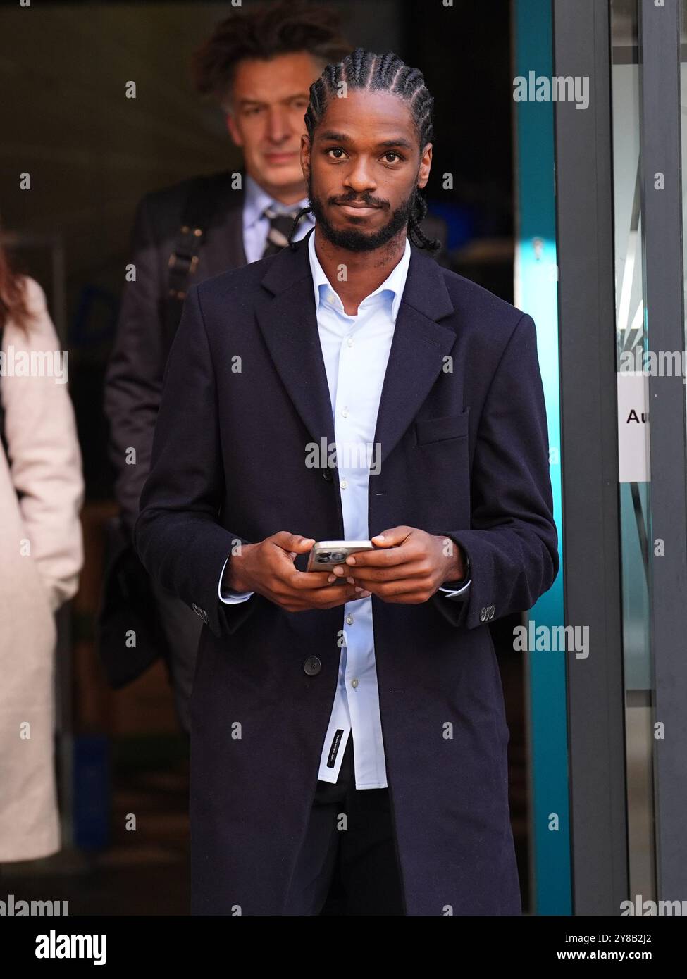 Olympic sprinter Ricardo Dos Santos leaving the International Dispute Resolution Centre in central London, after two former Metropolitan Police officers have been handed their jobs back after winning an appeal against a ruling that they lied by saying they could smell cannabis during a stop and search of British athlete Bianca Williams and her partner in 2020. Picture date: Friday October 4, 2024. Stock Photo