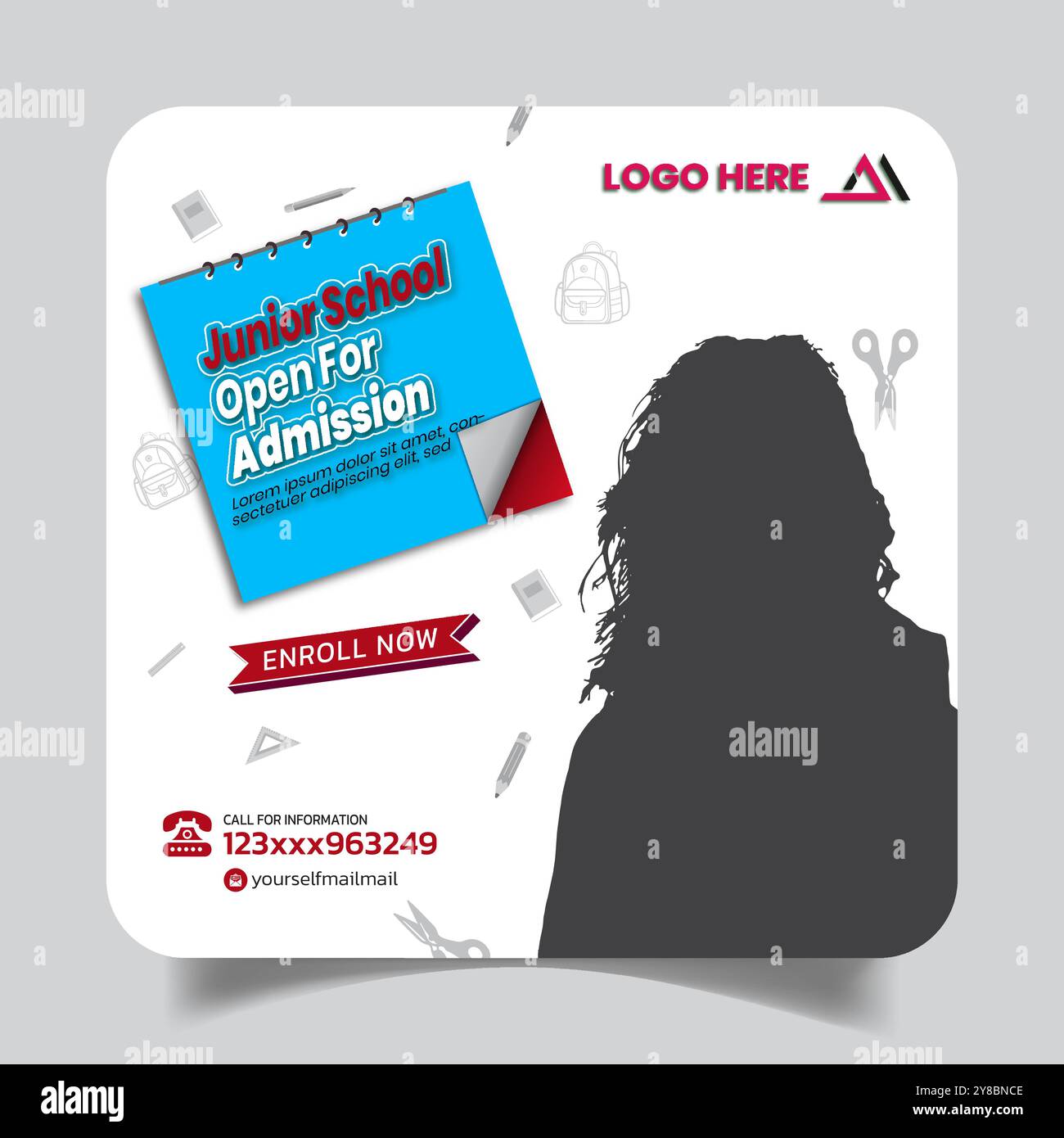 Modern Back to school Social Media Post Design Layout Stock Vector ...