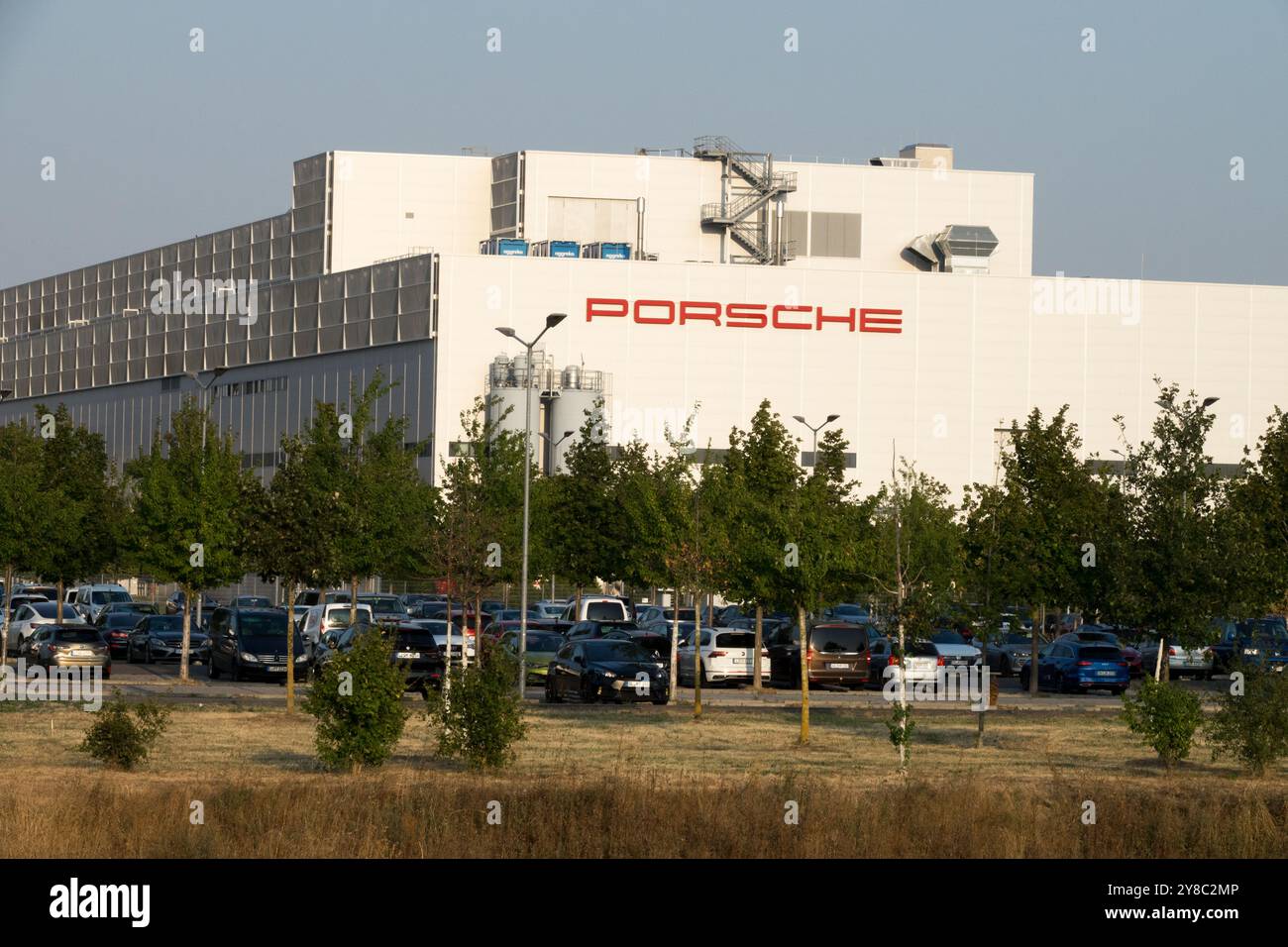 Porsche Automotive Industry Plant Factory near Leipzig Porsche Germany Europe Stock Photo