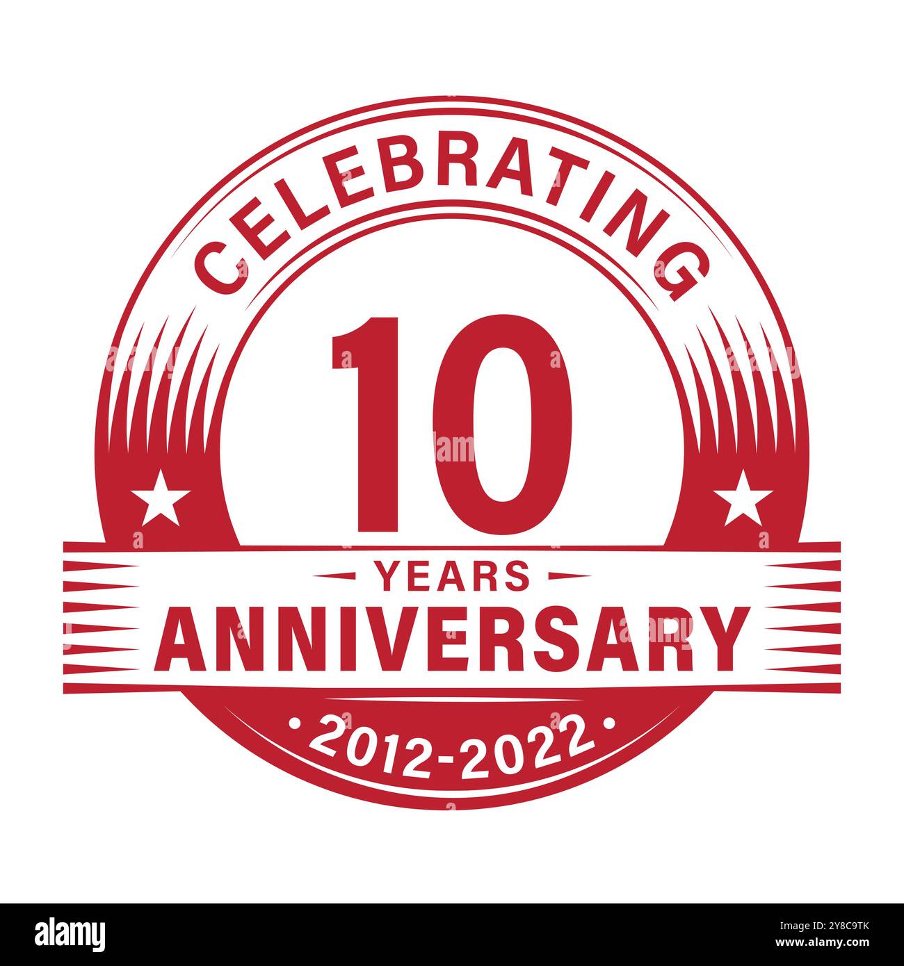 10 years anniversary celebration design template. 10th logo vector ...