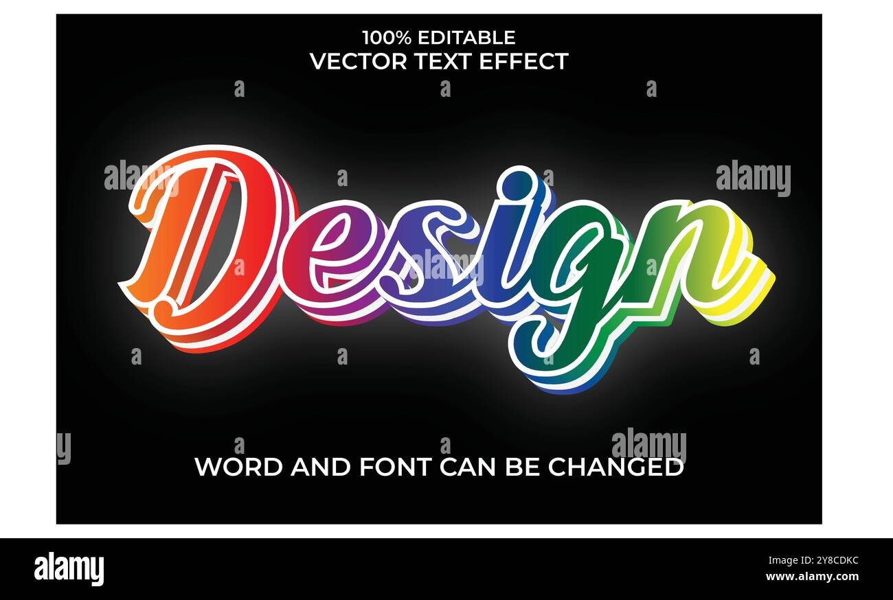 Modern text effect template Cut Out Stock Images & Pictures - Alamy