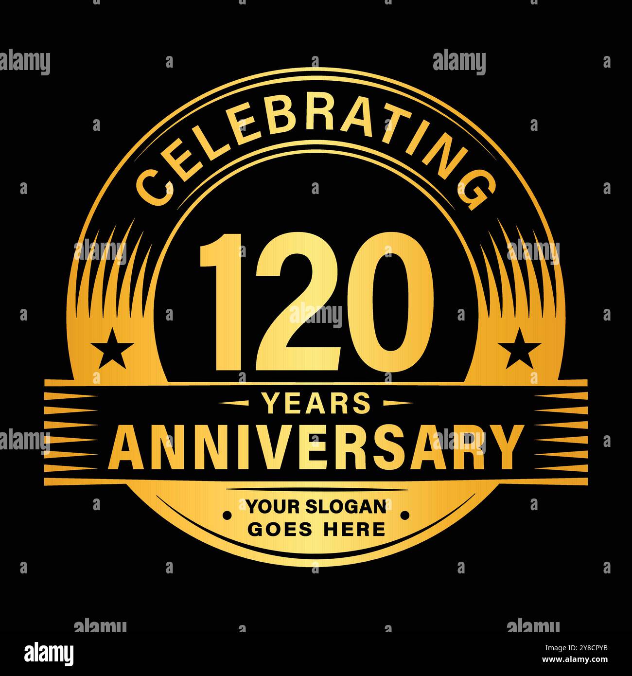 120 years anniversary celebration design template. 120th logo vector ...
