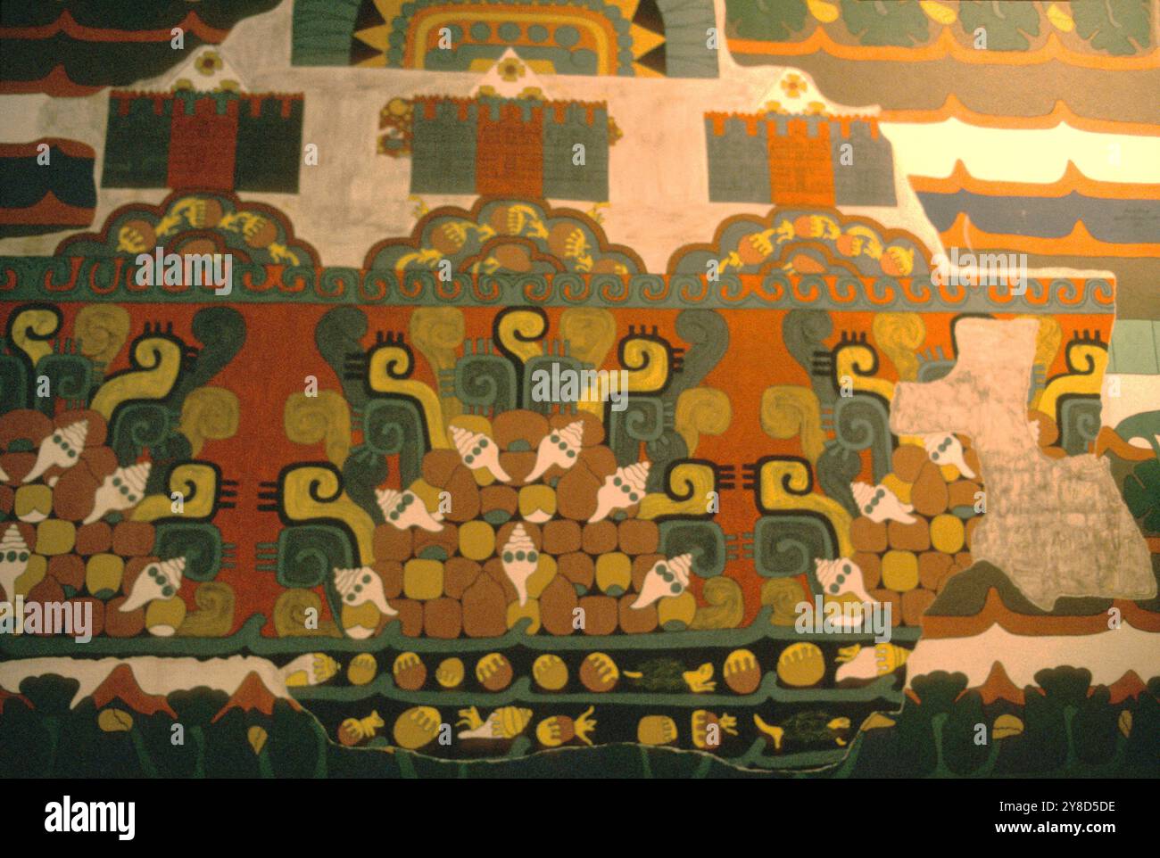 Mural painting, Teotihuacan ruins, Valley of Mexico Stock Photo - Alamy