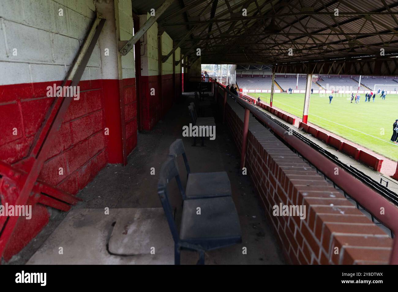 Rotherham, UK. 04th Oct, 2024. General view of one of the seating rows, as Millmoor Stadium the former home of Rotherham United FC is now reopened back to the public. Rotherham United last played at Millmoor 16 years ago, but now the Ghost ground is coming alive again with the pitch being put into use for hire by local teams. (Photo by Ben Booth/SOPA Images/Sipa USA) Credit: Sipa USA/Alamy Live News Stock Photo