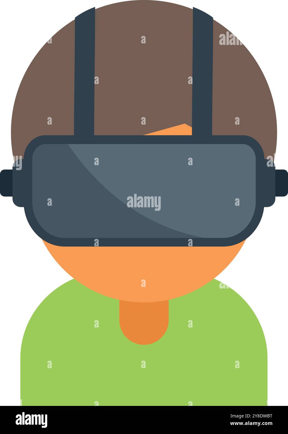 Portrait man wearing virtual reality Stock Vector Images - Alamy