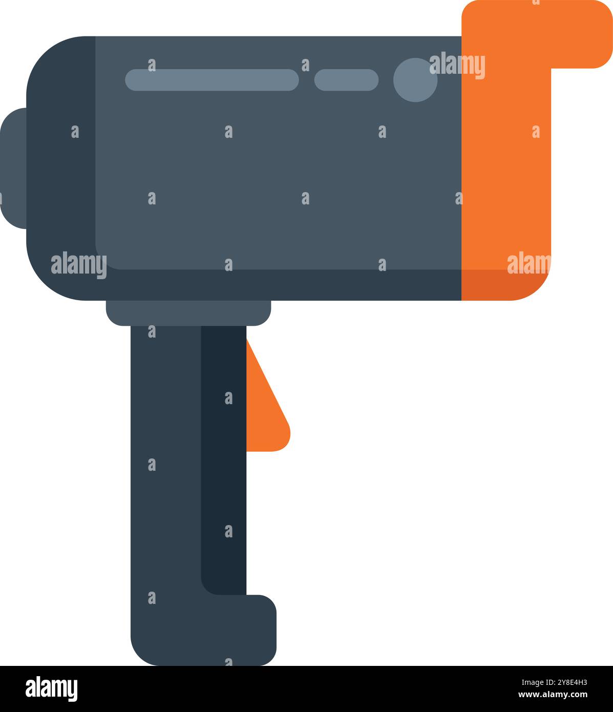 This vector illustration features a barcode scanner scanning a retail product code, symbolizing inventory management and retail operations Stock Vector