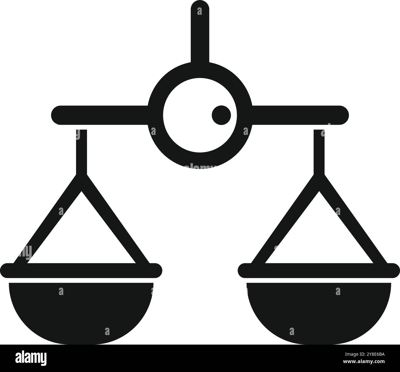 Balance scale represents fairness equality Black and White Stock Photos ...