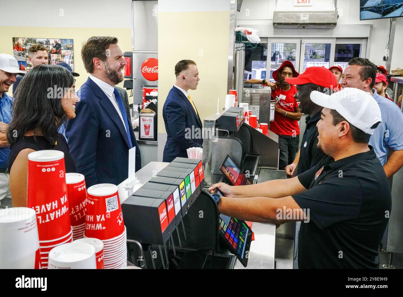 Republican vice-presidential nominee, Senator JD Vance (R-OH), and his ...