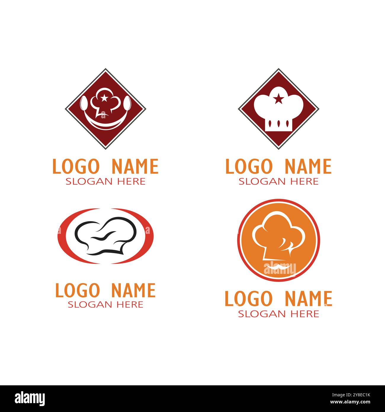 hat chef logo template vector illustration Stock Vector