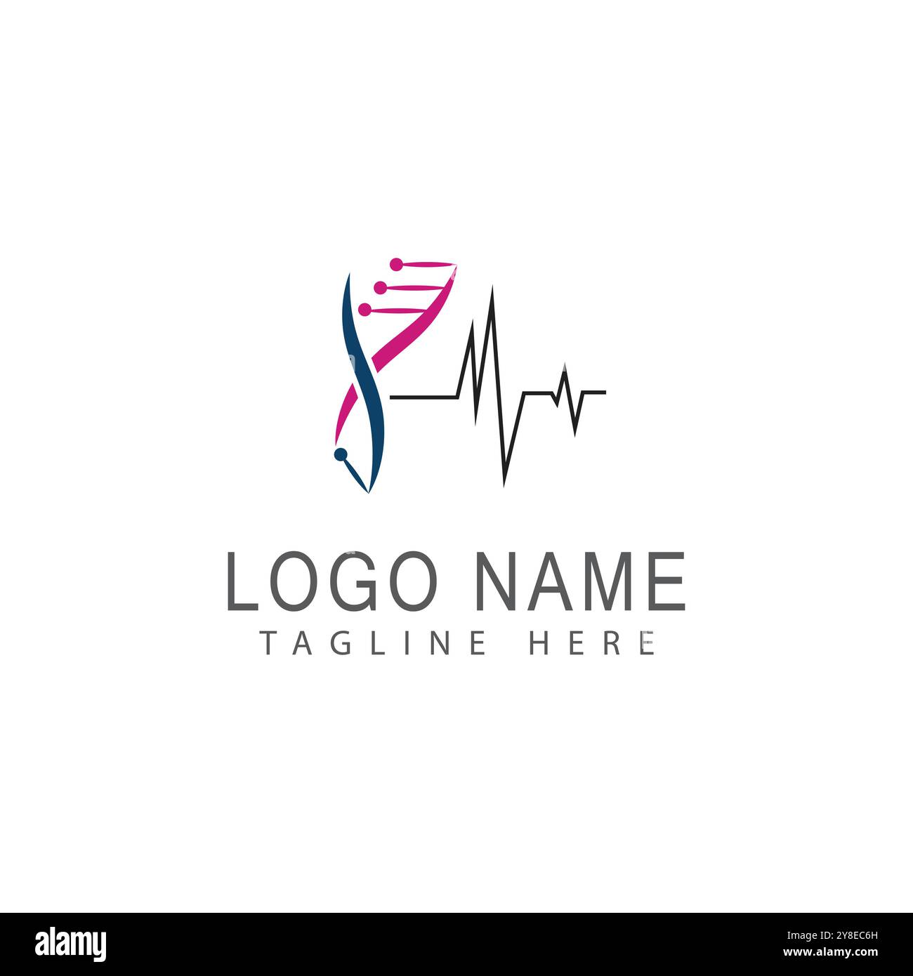DNA gene Logo Template vector symbol illustration Stock Vector Image ...