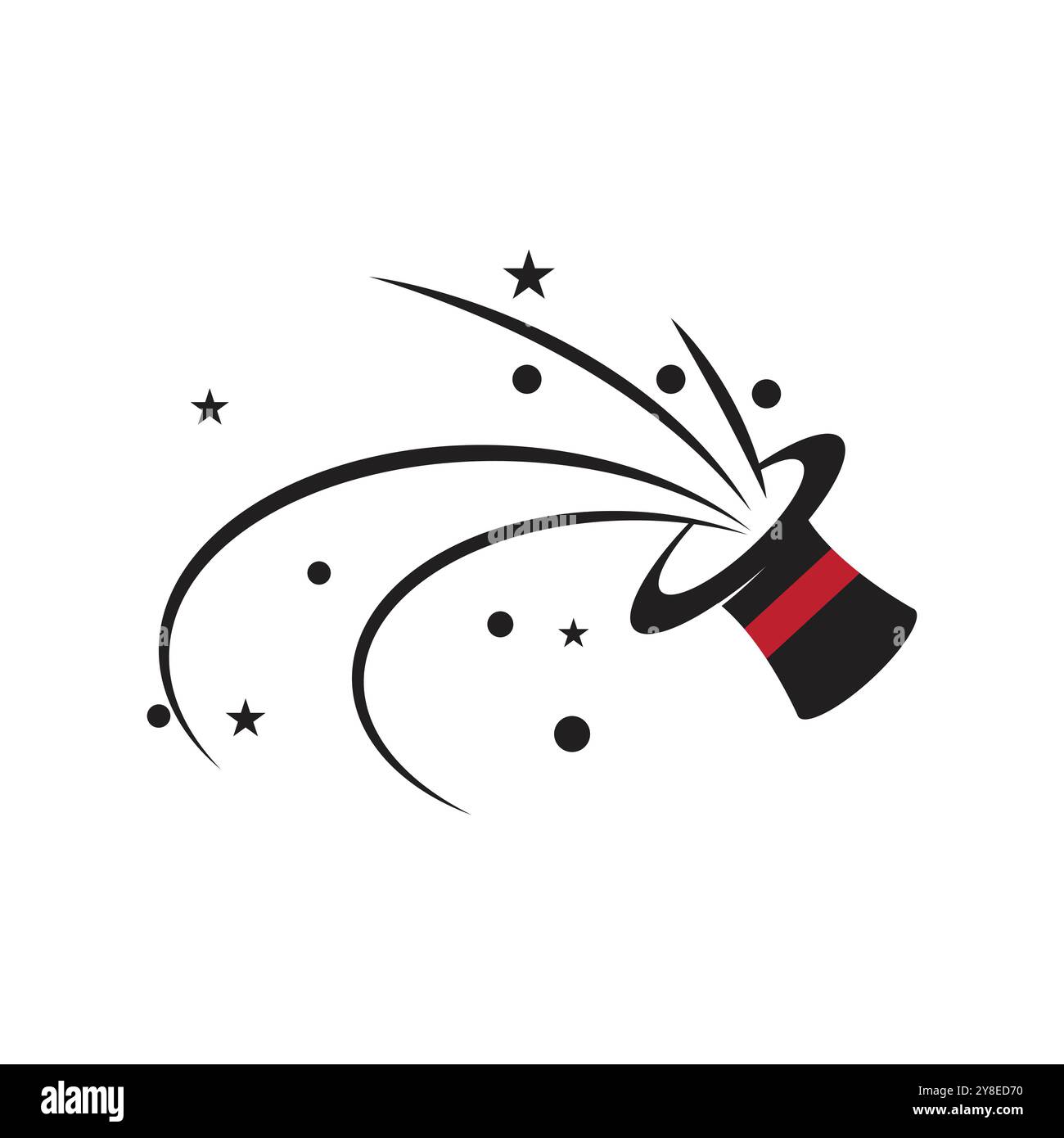 Wand magic hat Logo Template vector symbol design Stock Vector