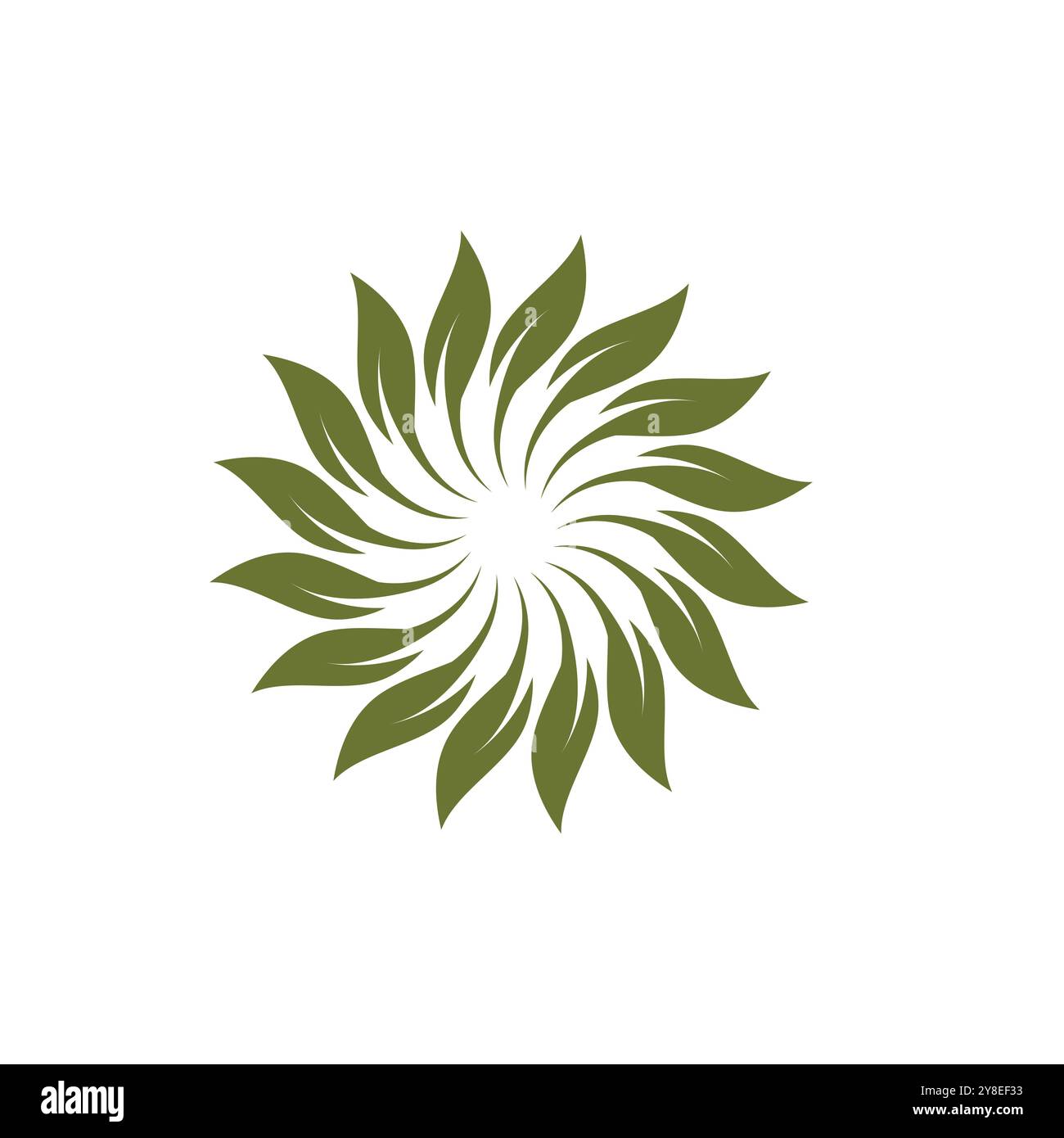 Green leaf illustration nature logo flat design template Stock Vector ...