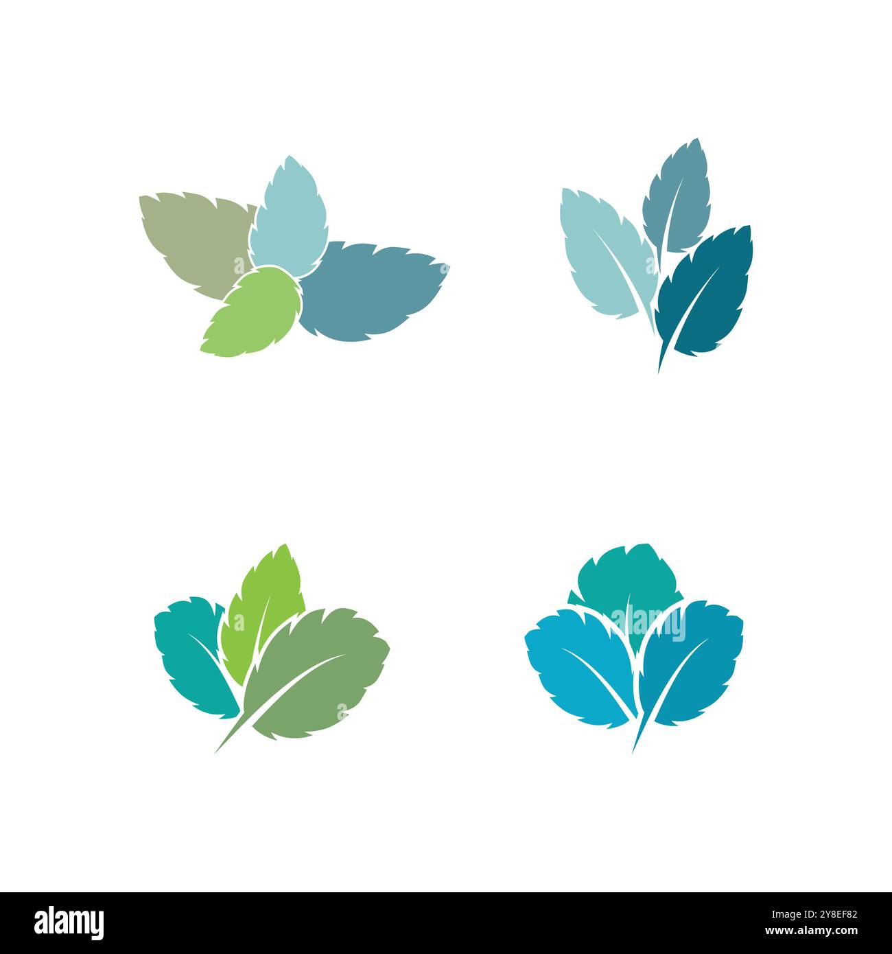 Mint leaf logo vector template symbol design Stock Vector Image & Art ...