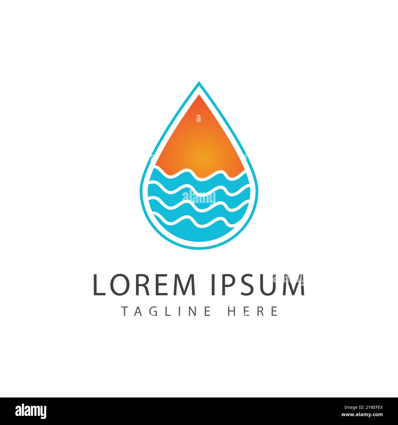 Water drop illustration logo vector design Stock Vector