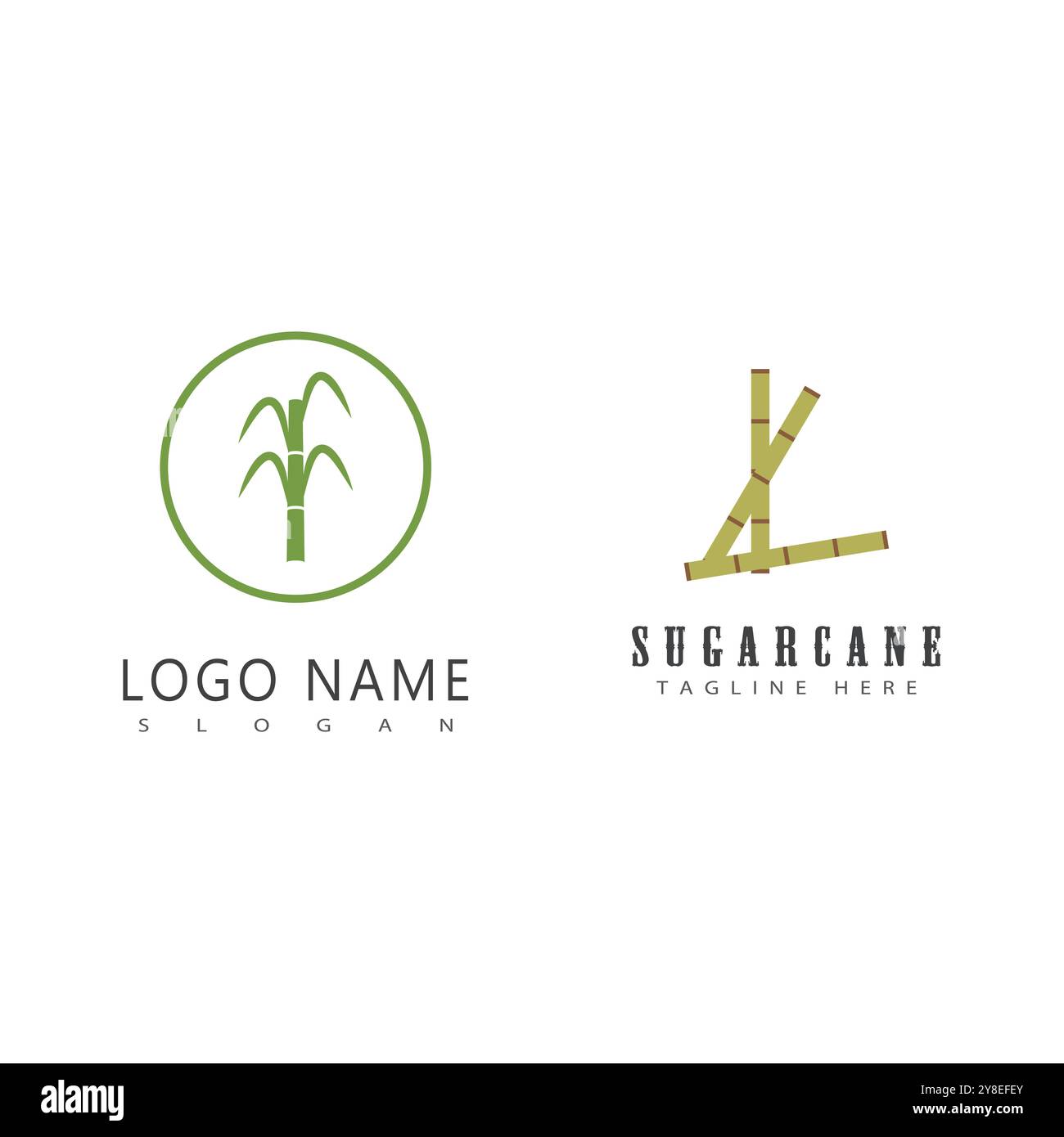 Sugarcane logo vector template symbol design Stock Vector