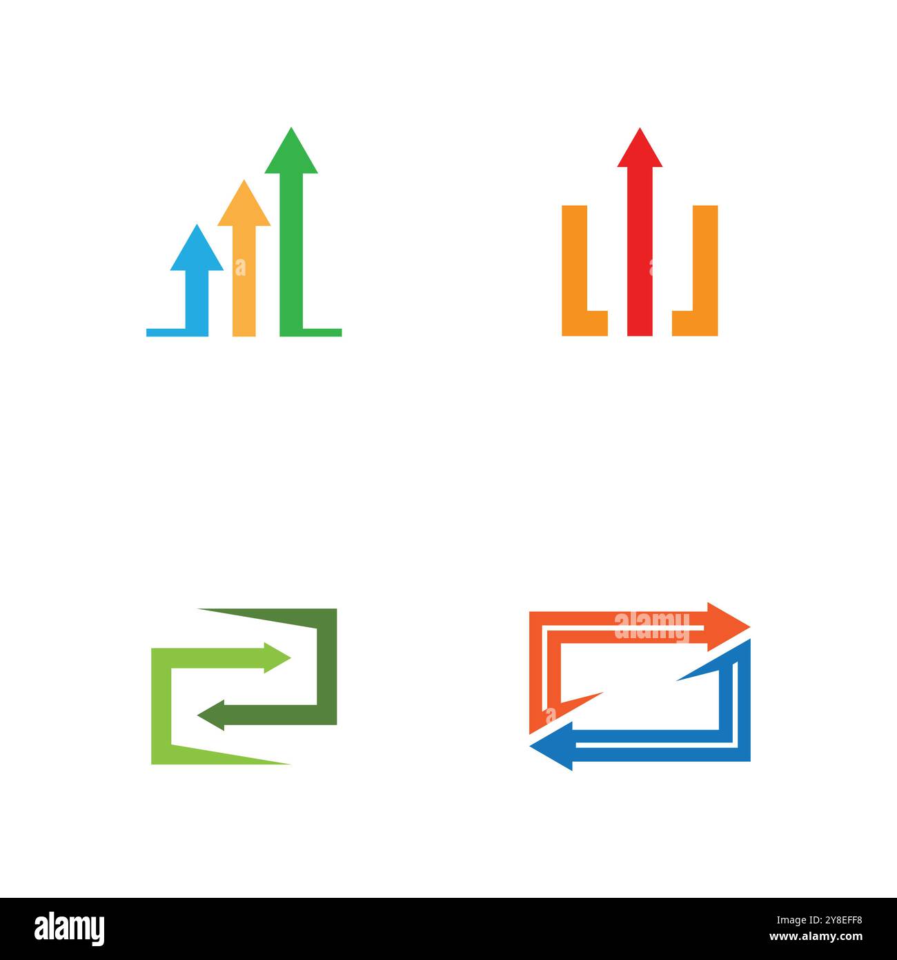 Arrow ilustration logo vector template Stock Vector