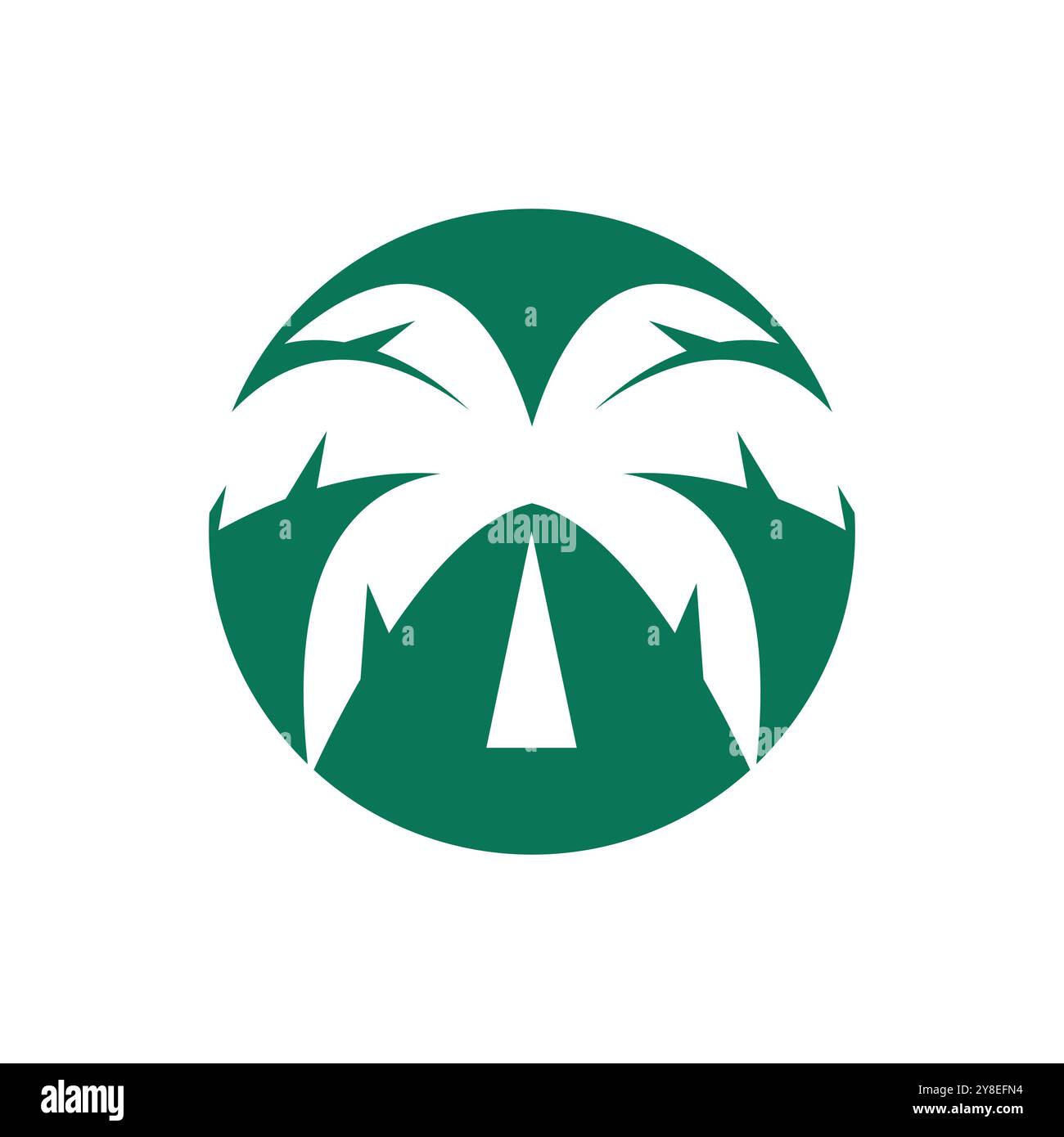 Palm tree summer logo template vector illustration Stock Vector