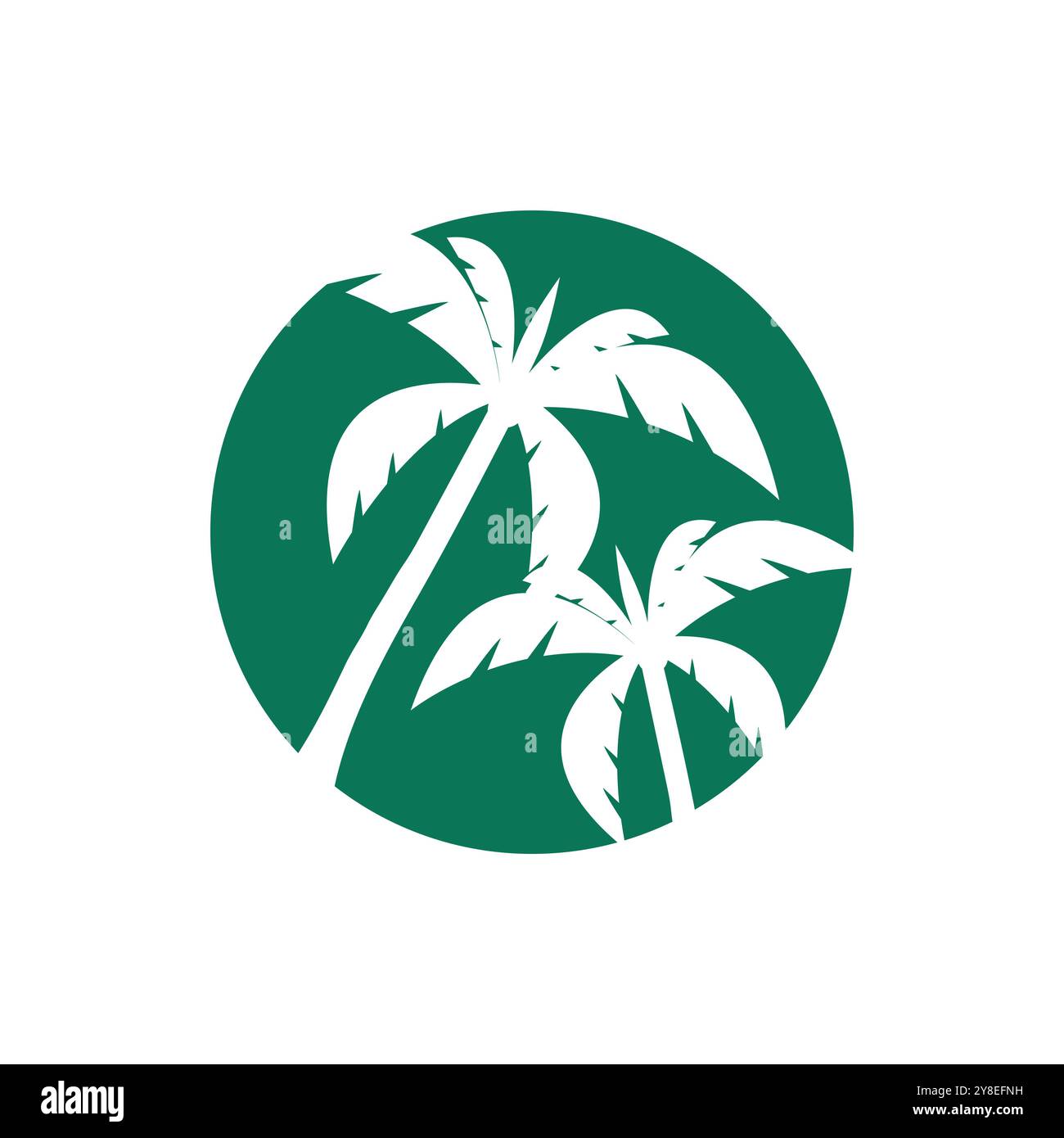 Palm tree summer logo template vector illustration Stock Vector