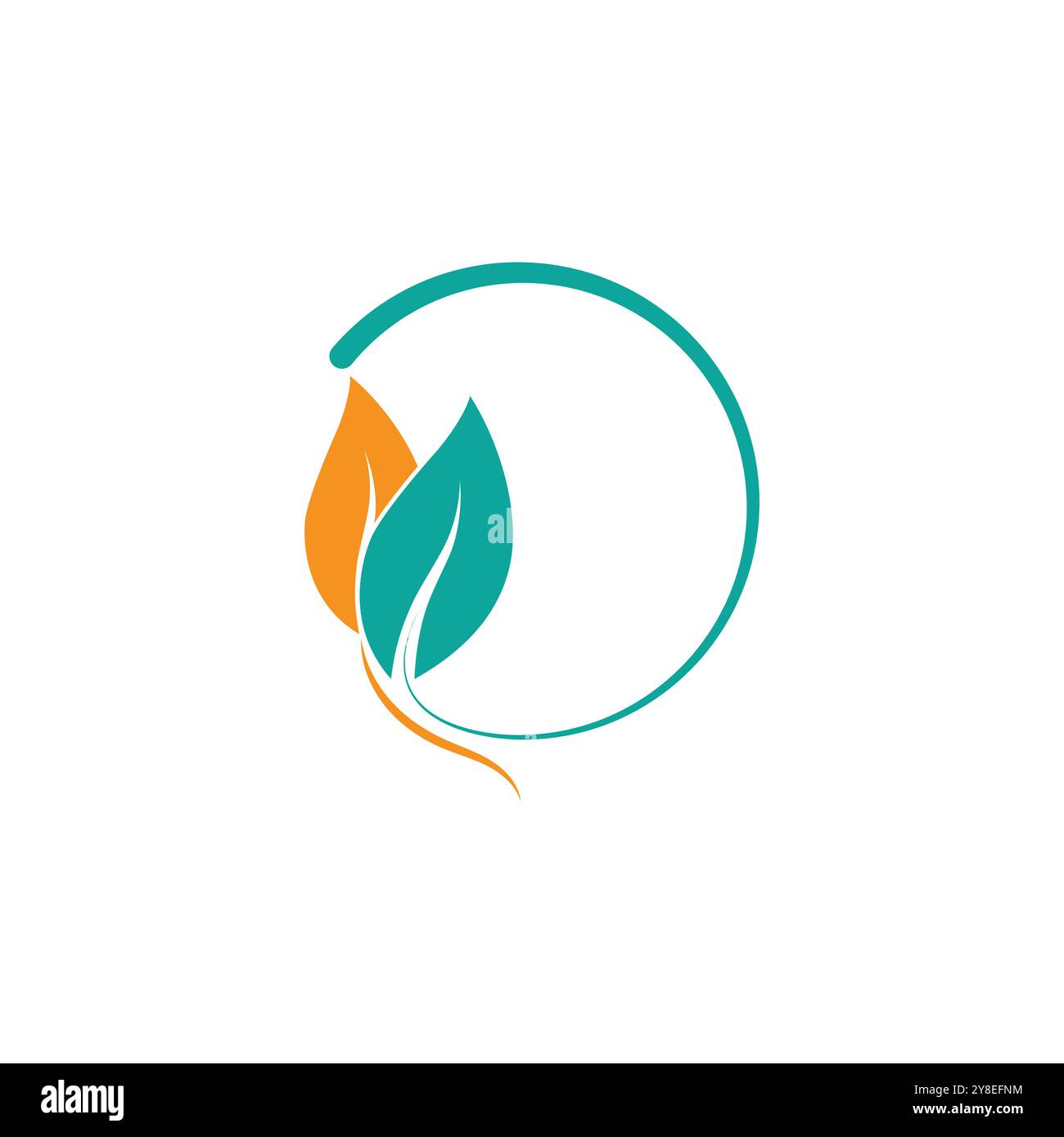 Green leaf illustration nature logo flat design template Stock Vector ...