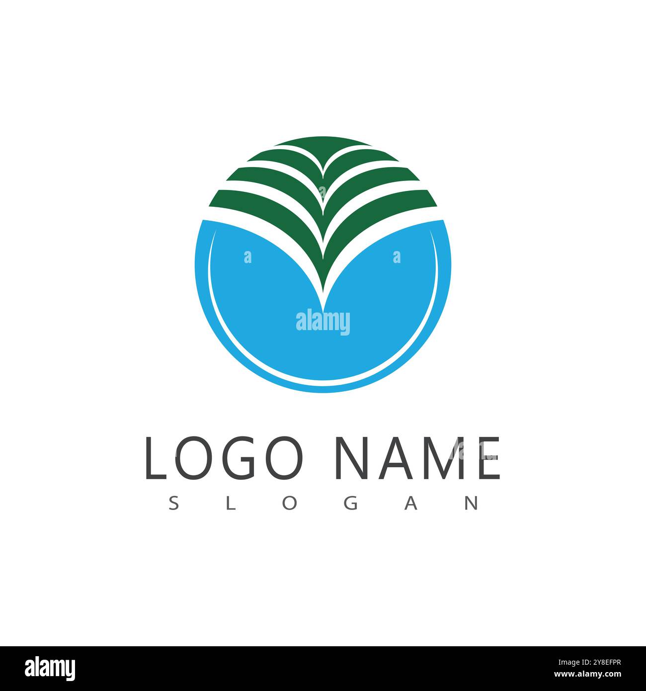Palm tree summer logo template vector illustration Stock Vector