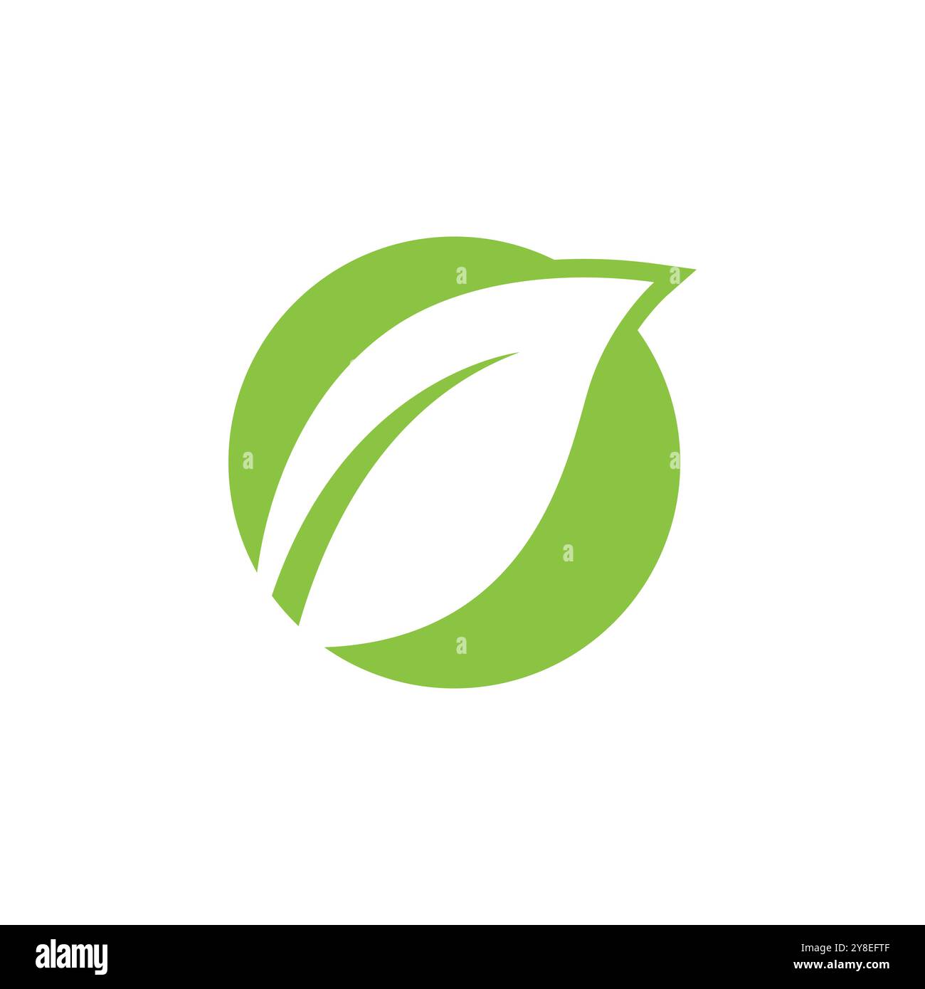 Green leaf illustration nature logo flat design template Stock Vector ...