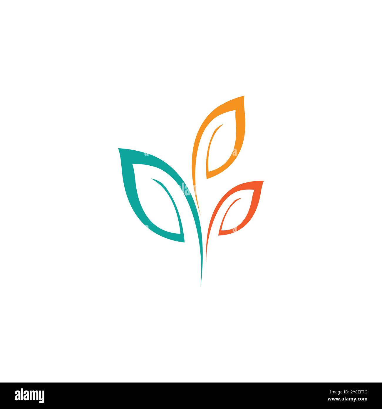 Green leaf illustration nature logo flat design template Stock Vector ...
