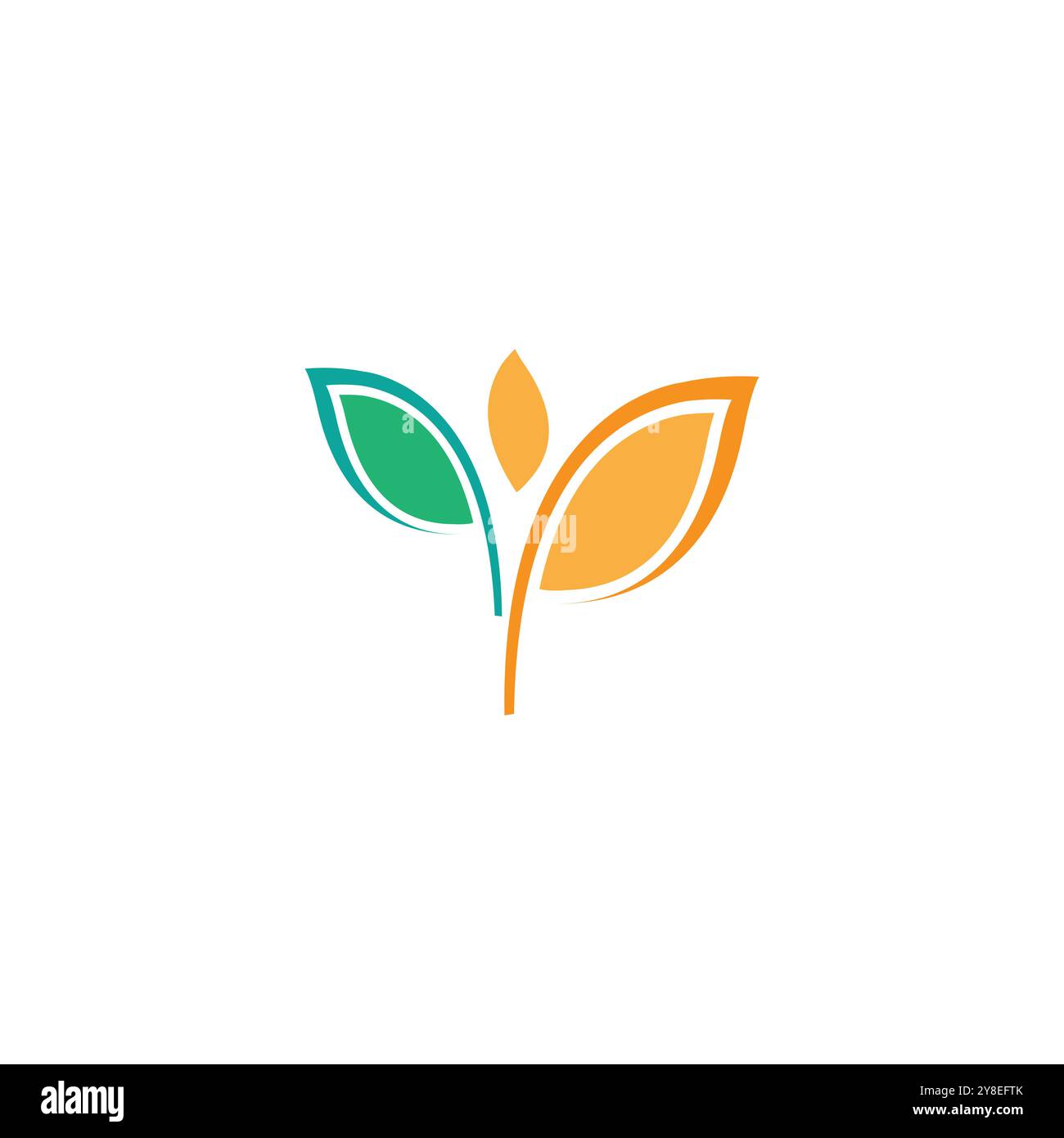 Green leaf illustration nature logo flat design template Stock Vector ...