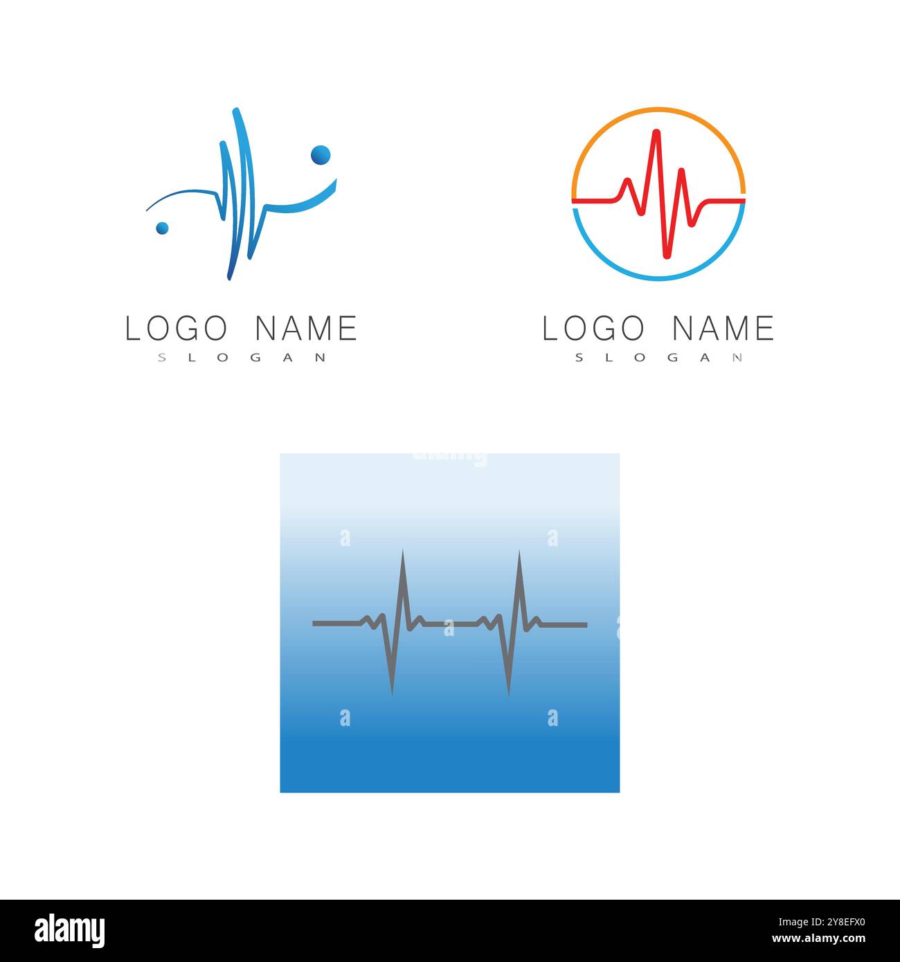 Pulse line ilustration logo vector template Stock Vector