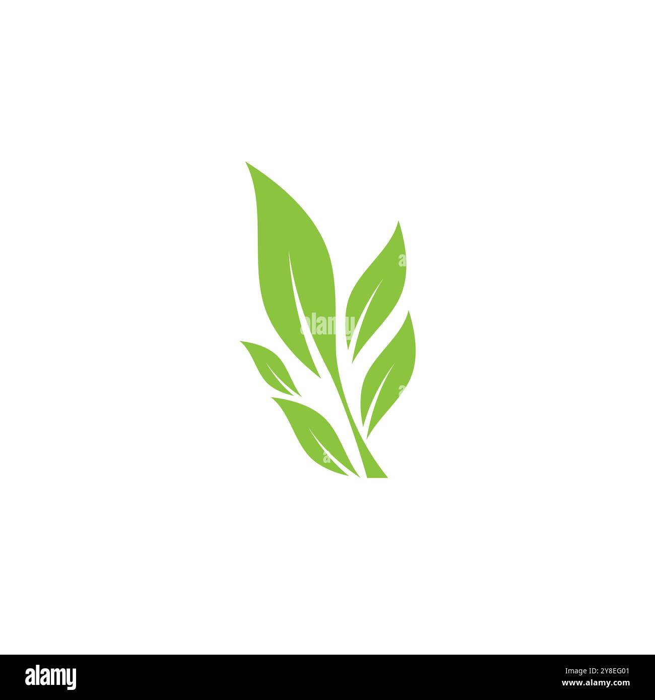 Green leaf illustration nature logo flat design template Stock Vector ...