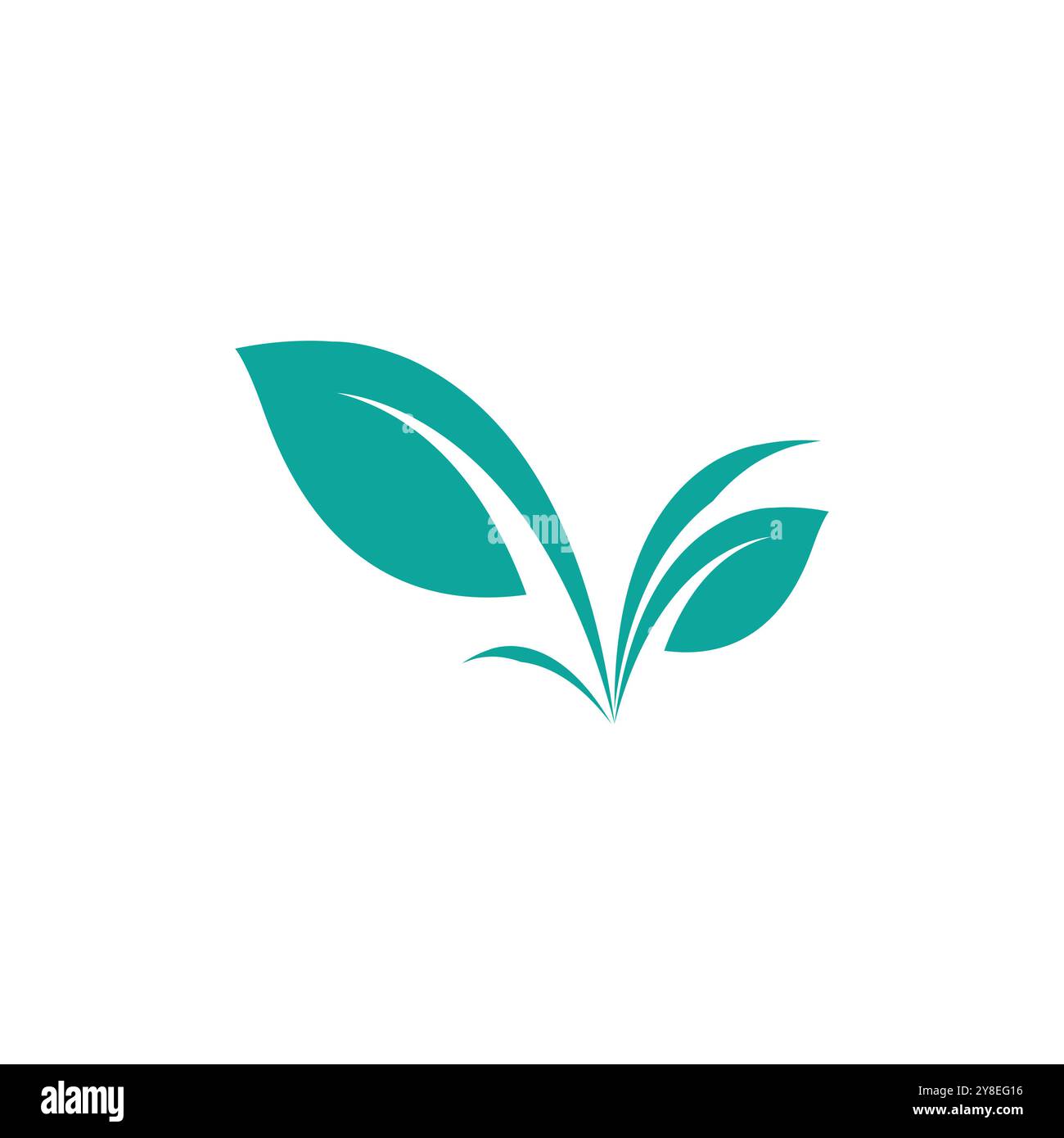 Green leaf illustration nature logo flat design template Stock Vector ...