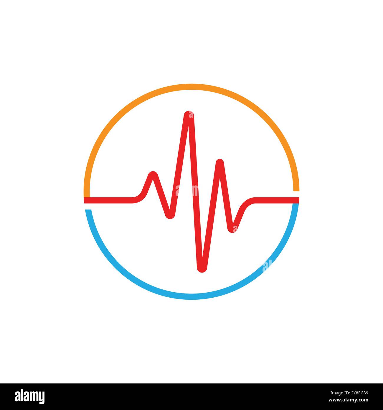 Pulse line ilustration logo vector template Stock Vector