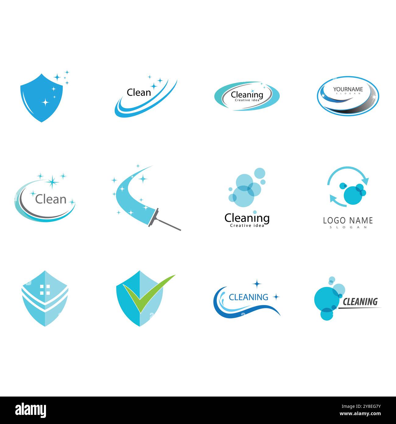 Cleaning logo vector template symbol design Stock Vector