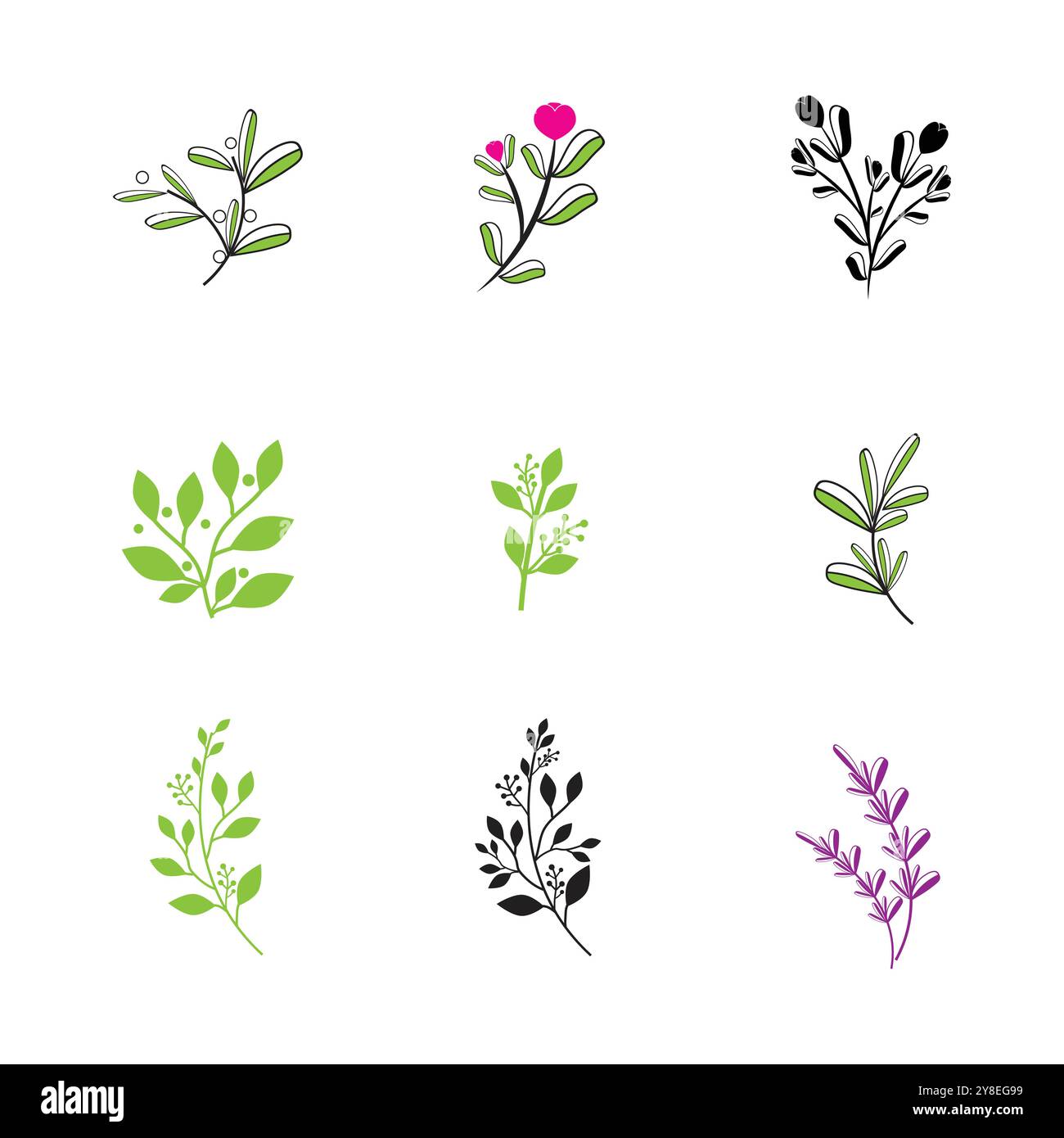 Florist logo template vector symbol design Stock Vector