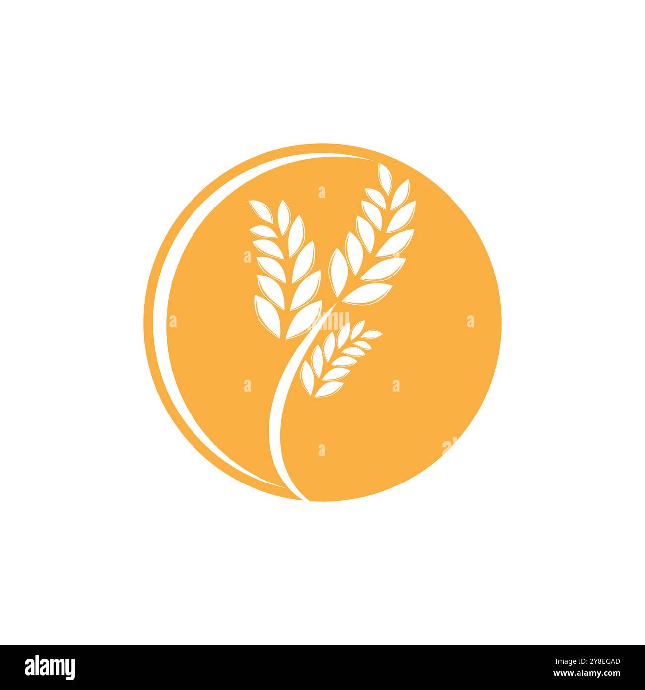 Agriculture wheat logo vector template and symbol Stock Vector