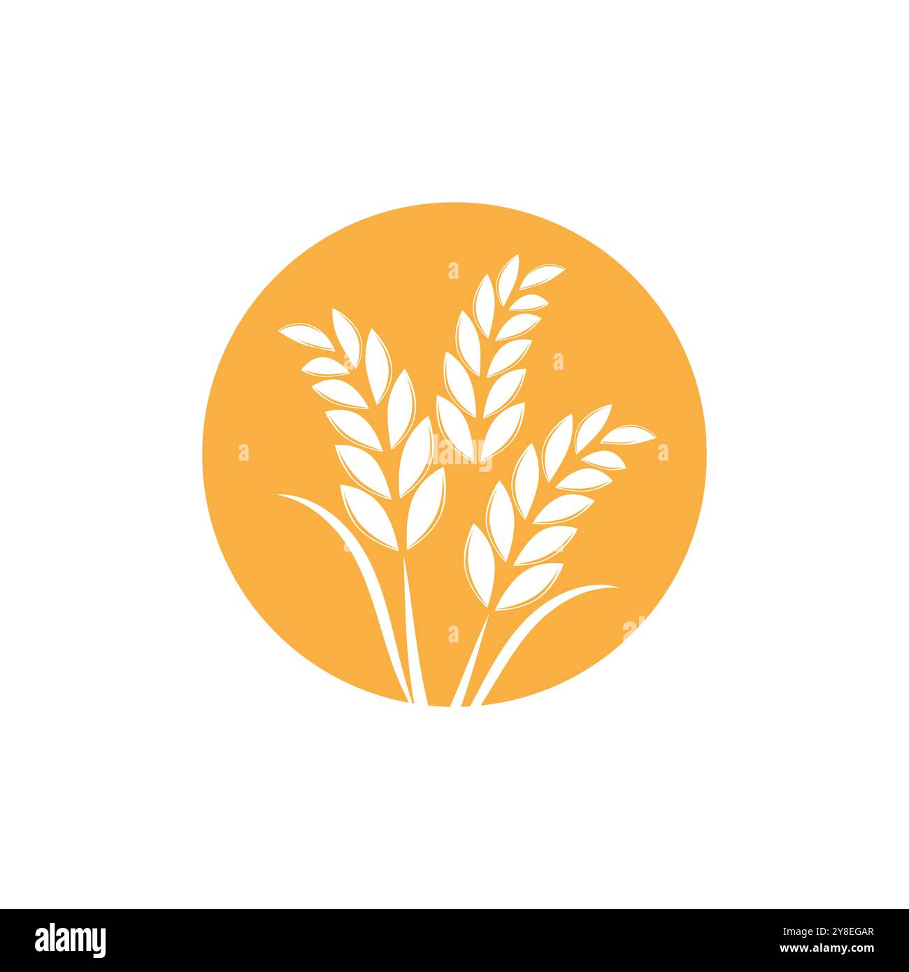 Agriculture wheat logo vector template and symbol Stock Vector